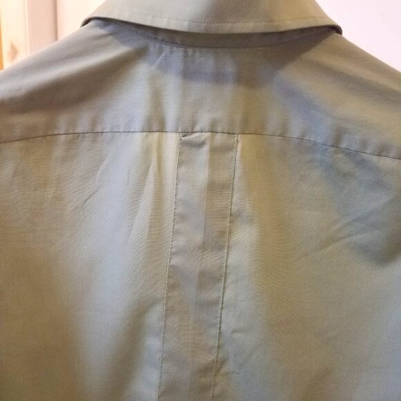 Vintage Permanent Press Green Button Down Collar Shirt - Picture 3 of 15